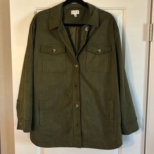 NWOT olive green shacket